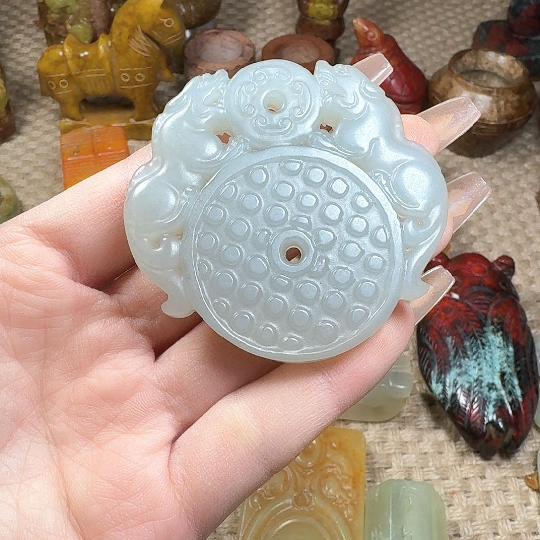 白玉菩提吊坠挂件