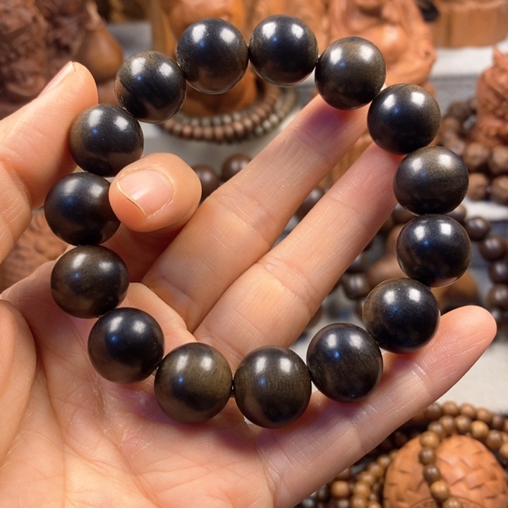 甜***蜜手串/手链檀香木老山檀奶香味1.5阴沉沉水微瑕