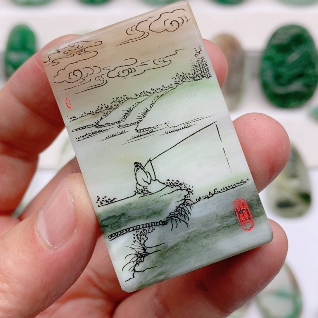 独山玉颈饰未镶嵌随***个