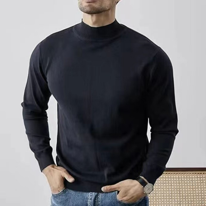 中领轻奢高端男长袖T恤出口美国大牌正品原单尾货尾单