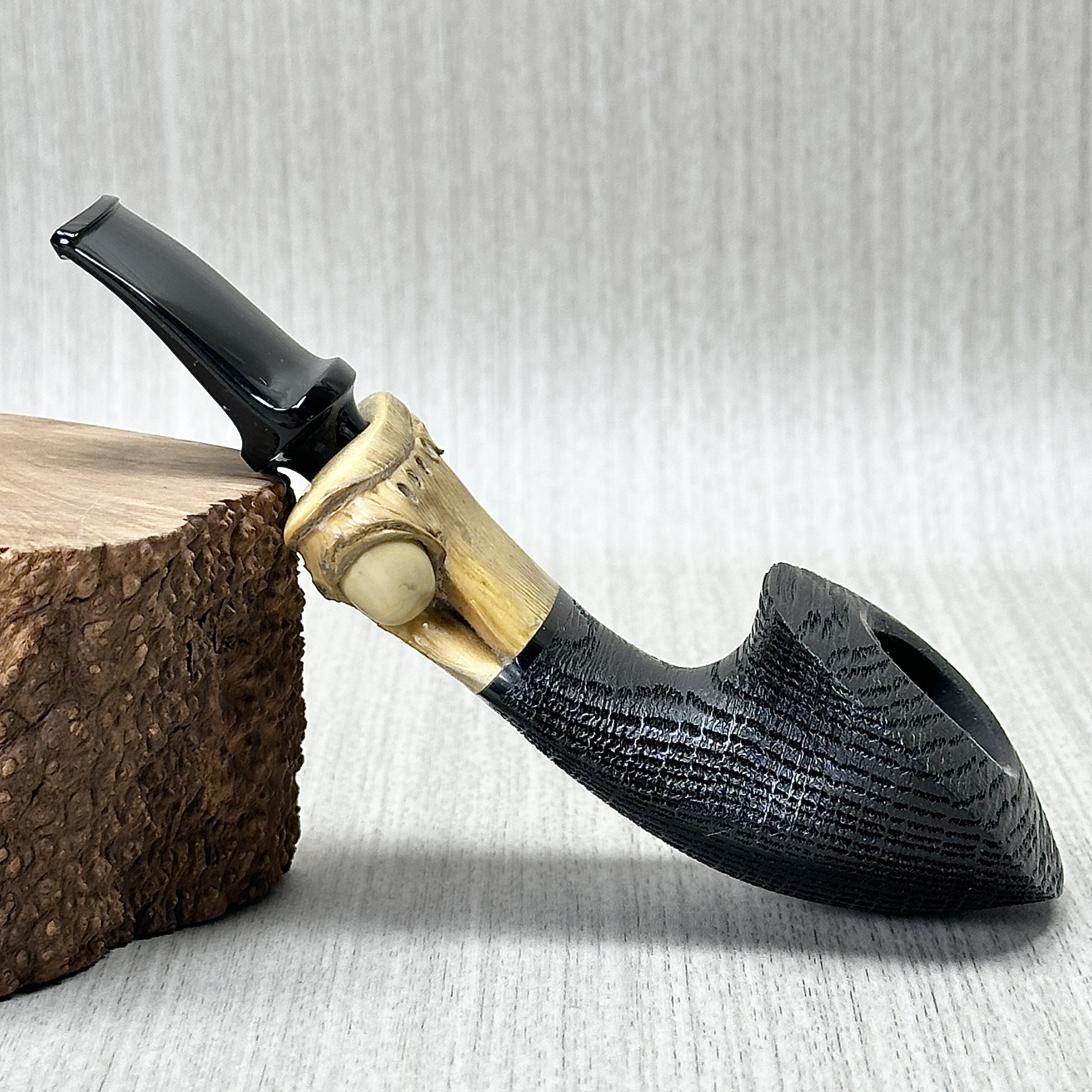 Shcherbak乌克兰谢尔巴克橡木化石宽竹节斗宽背飞碟斗进口手工斗