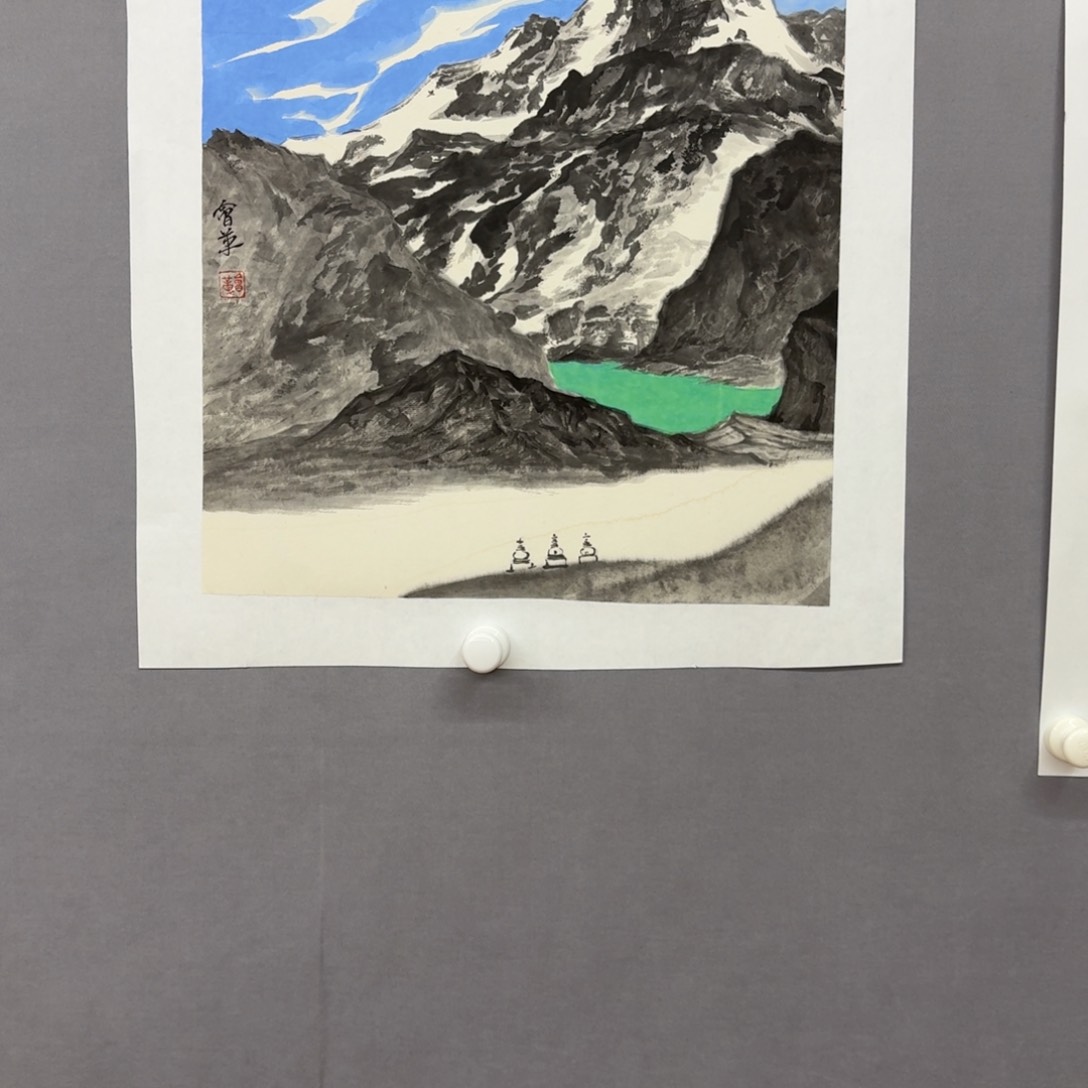 国画艺术家真人手绘