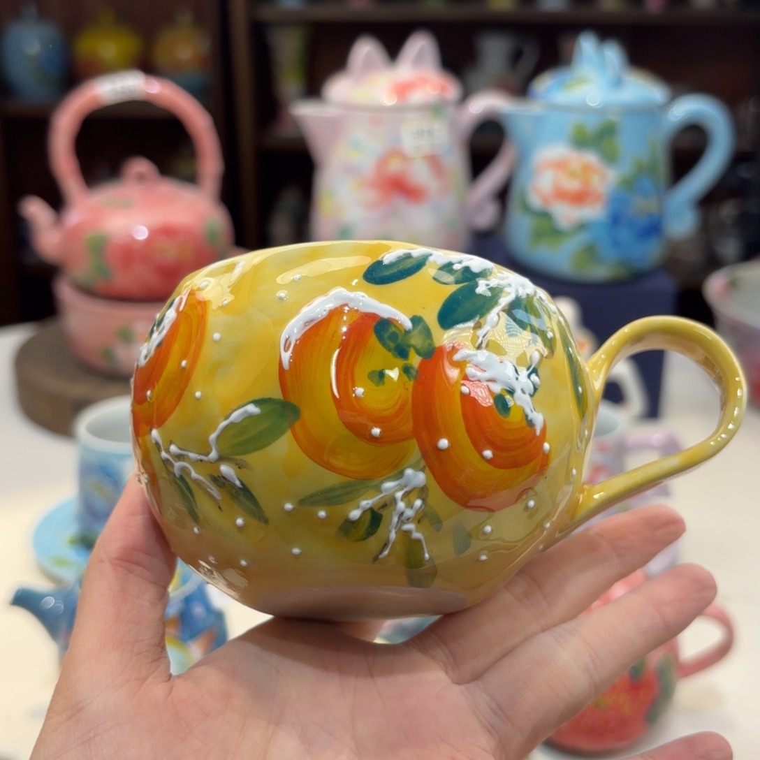 景德镇手绘高温釉下彩陶瓷茶具