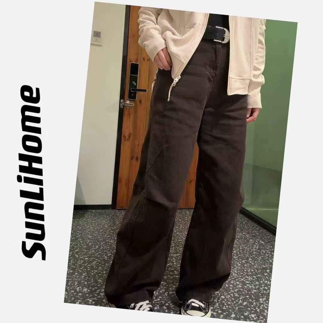 SL-【弯刀裤】80329＃美式咖啡色休闲弯刀裤