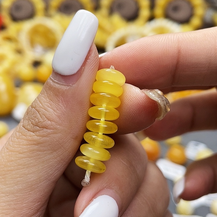 琥珀裸石未镶嵌隔片尺寸8mm