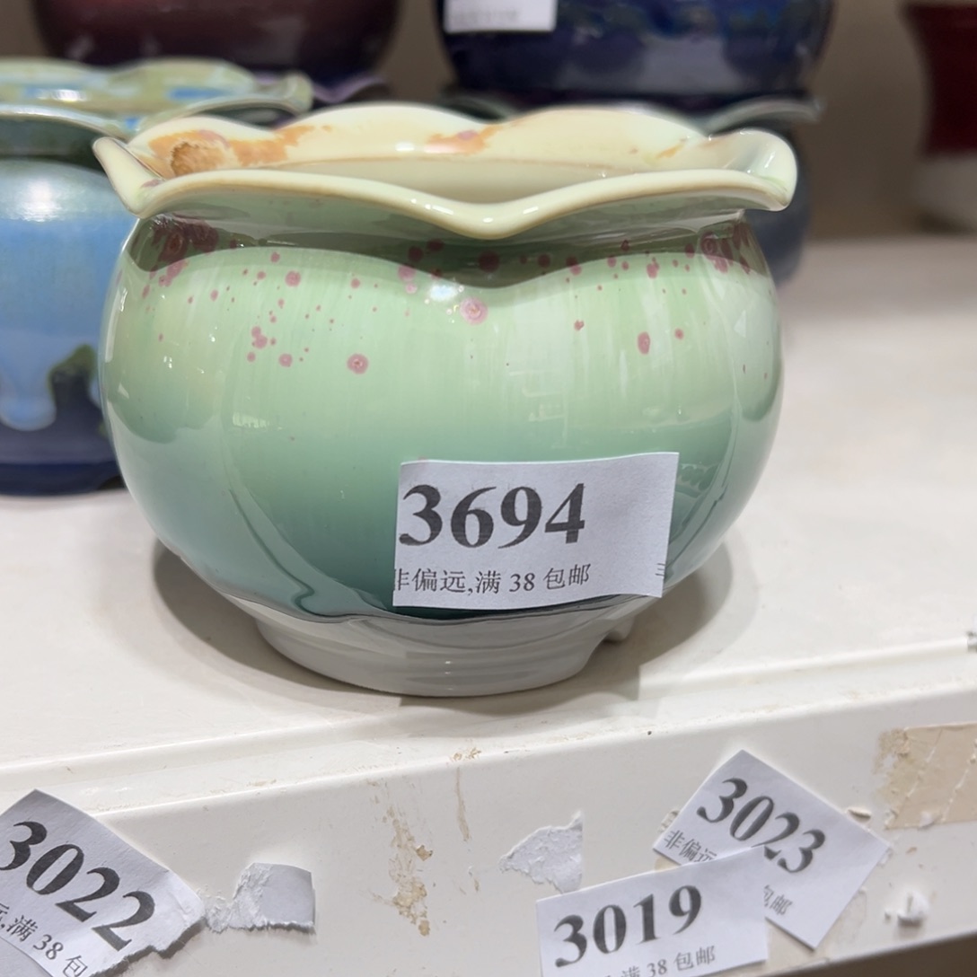 红陶口8高7 手工花盆