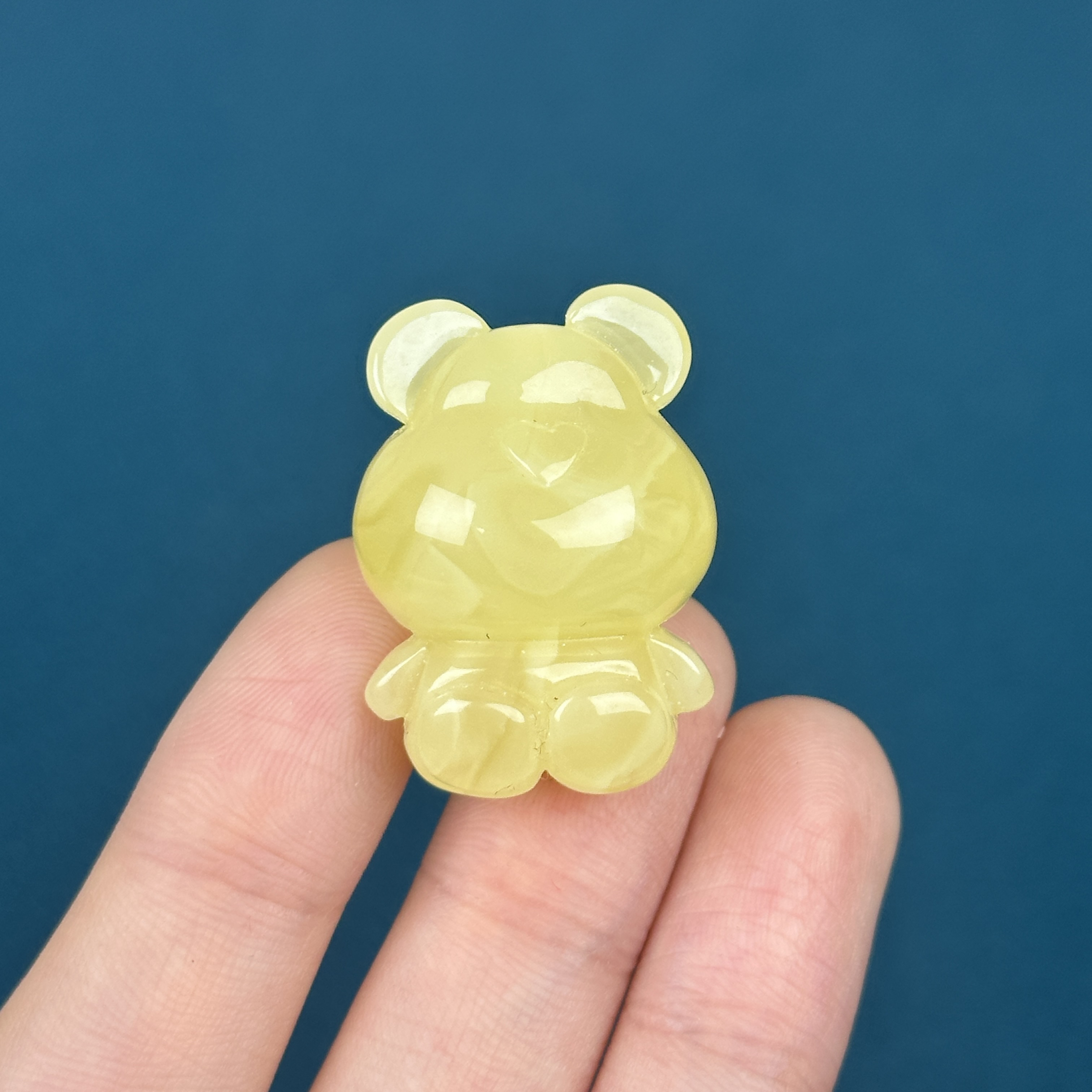 D7257天然蜜蜡 瑕疵特价小熊 22*31*19mm支持复检假一罚十