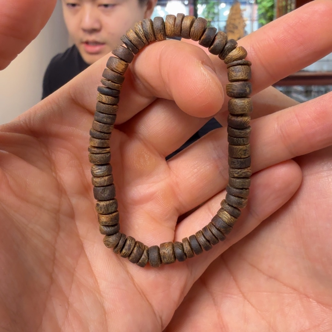 沉香手串沉水 卡6直切 叠戴神器