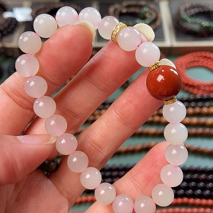 和田玉手串未镶嵌立*