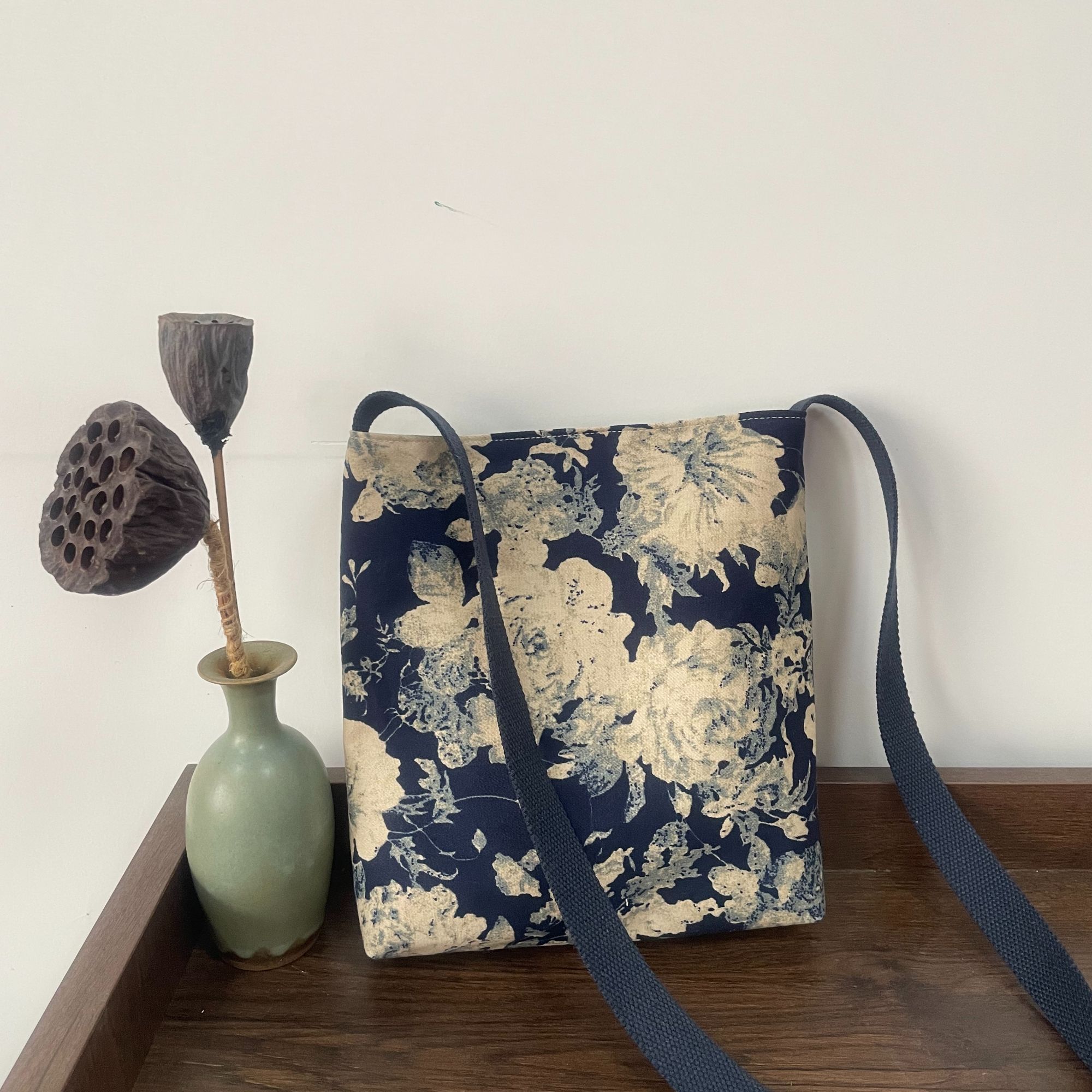 【手工不易，No退换】原创时尚印花斜跨包