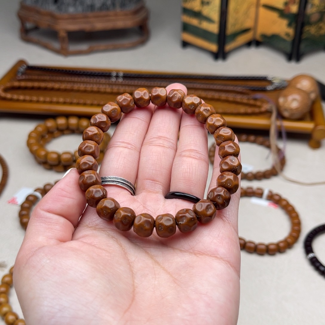 紫金鼠手串梧*.10实心无相