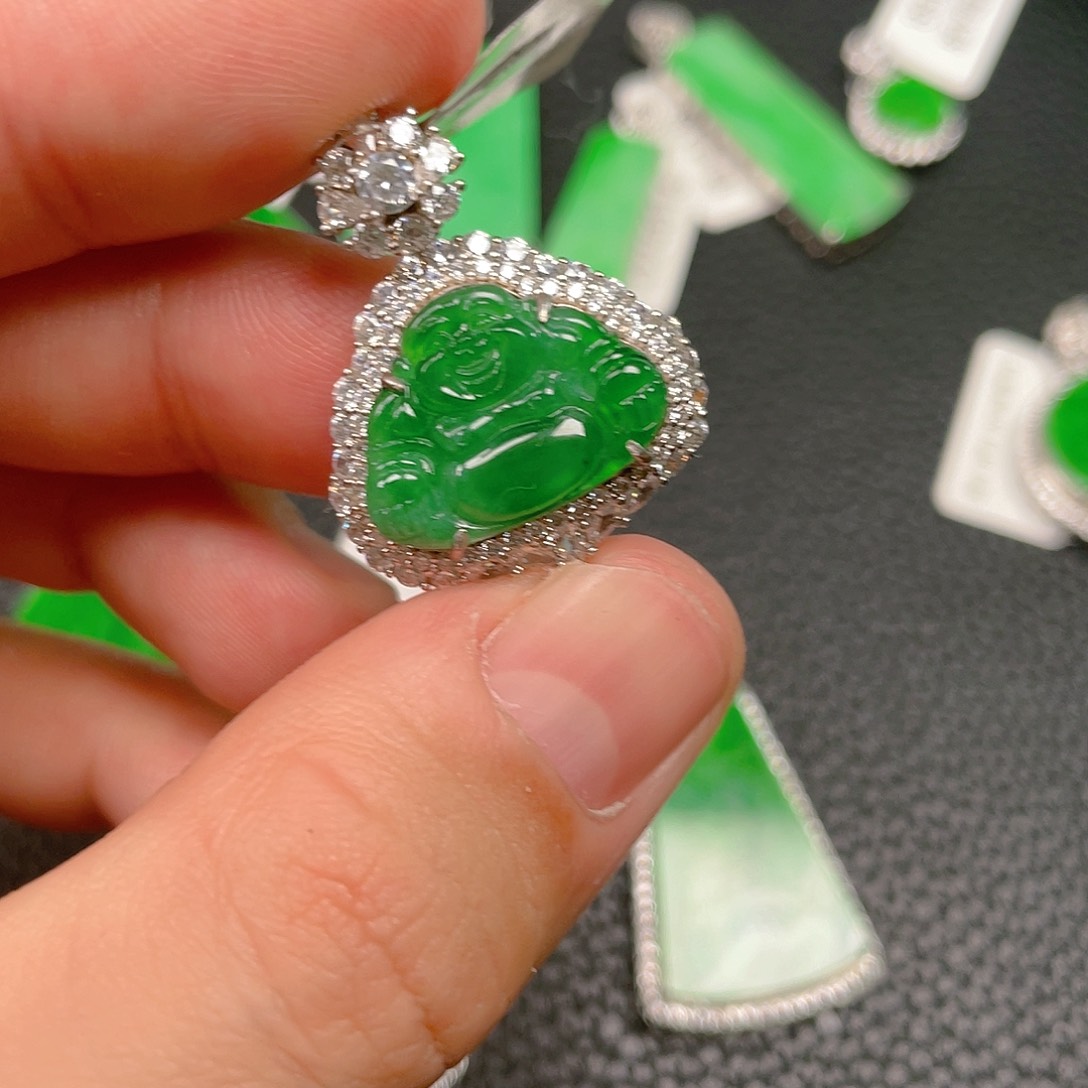 【闪购商品】翡翠吊坠(不含链)银S925镶嵌