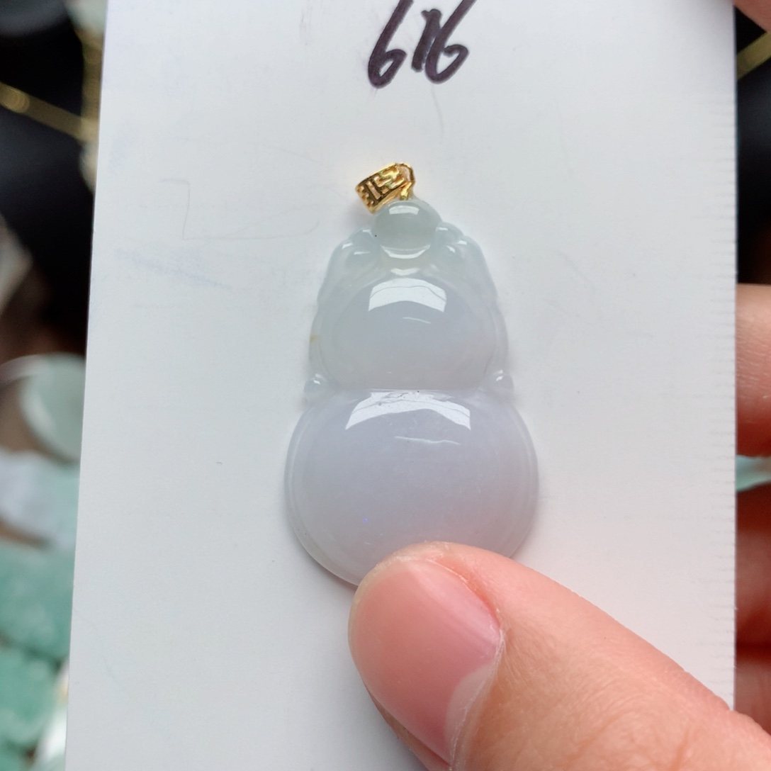 翡翠颈饰银S925镀金镶嵌吊坠