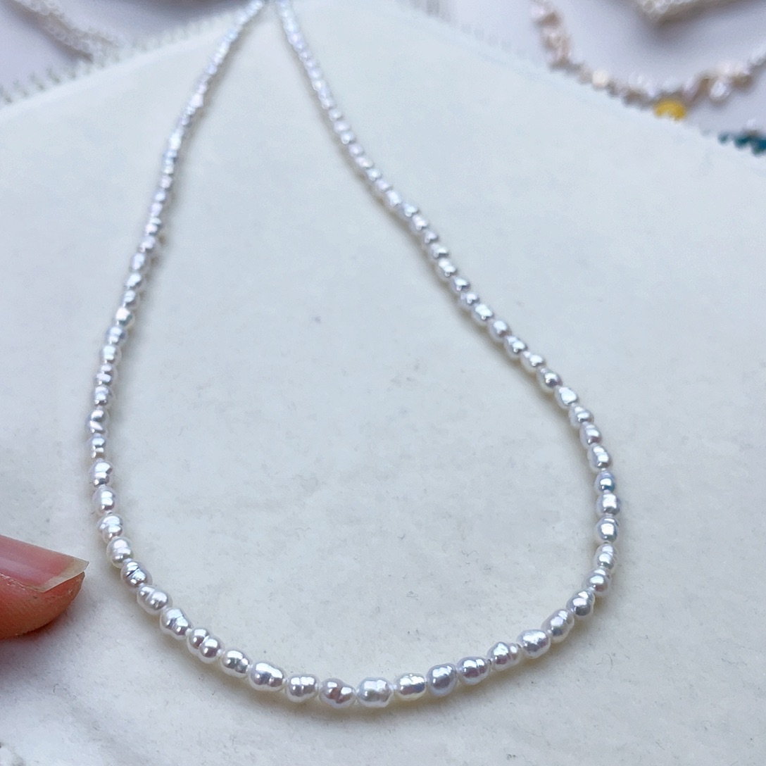 颈饰银S925镶嵌淡水珍珠王*艳