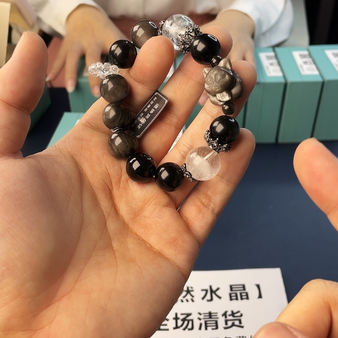 水晶银S925镶嵌手链