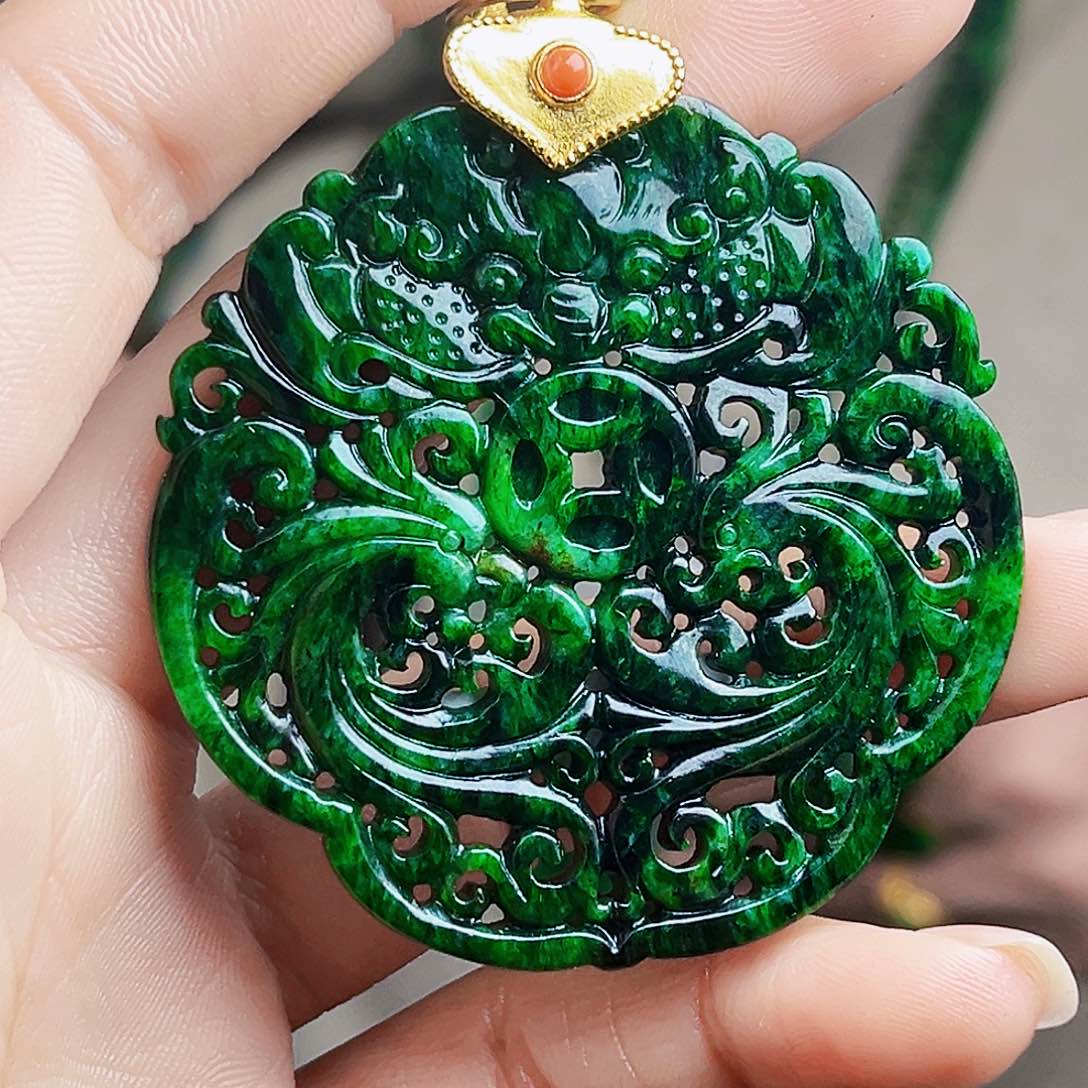 颈饰银S925镶嵌翡翠多样性