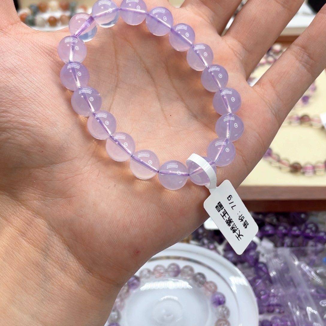 G***.水晶手串未镶嵌紫玉10