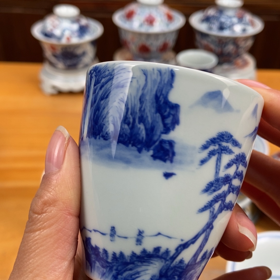 手绘现代茶具非古董