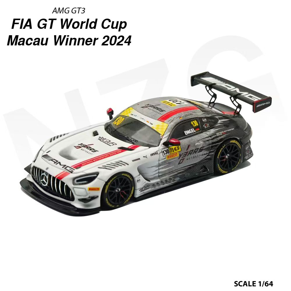 【预售】KILO 1:64 奔驰amg gt3澳门格兰披治2024冠军模型收藏