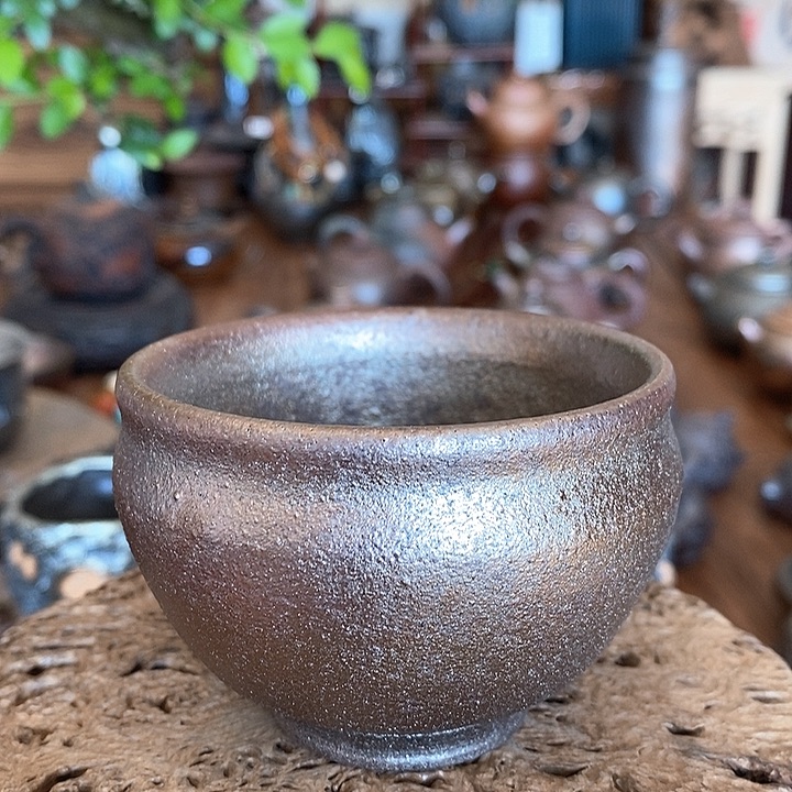 微瑕小包，建水紫陶，全手工纯柴烧茶器