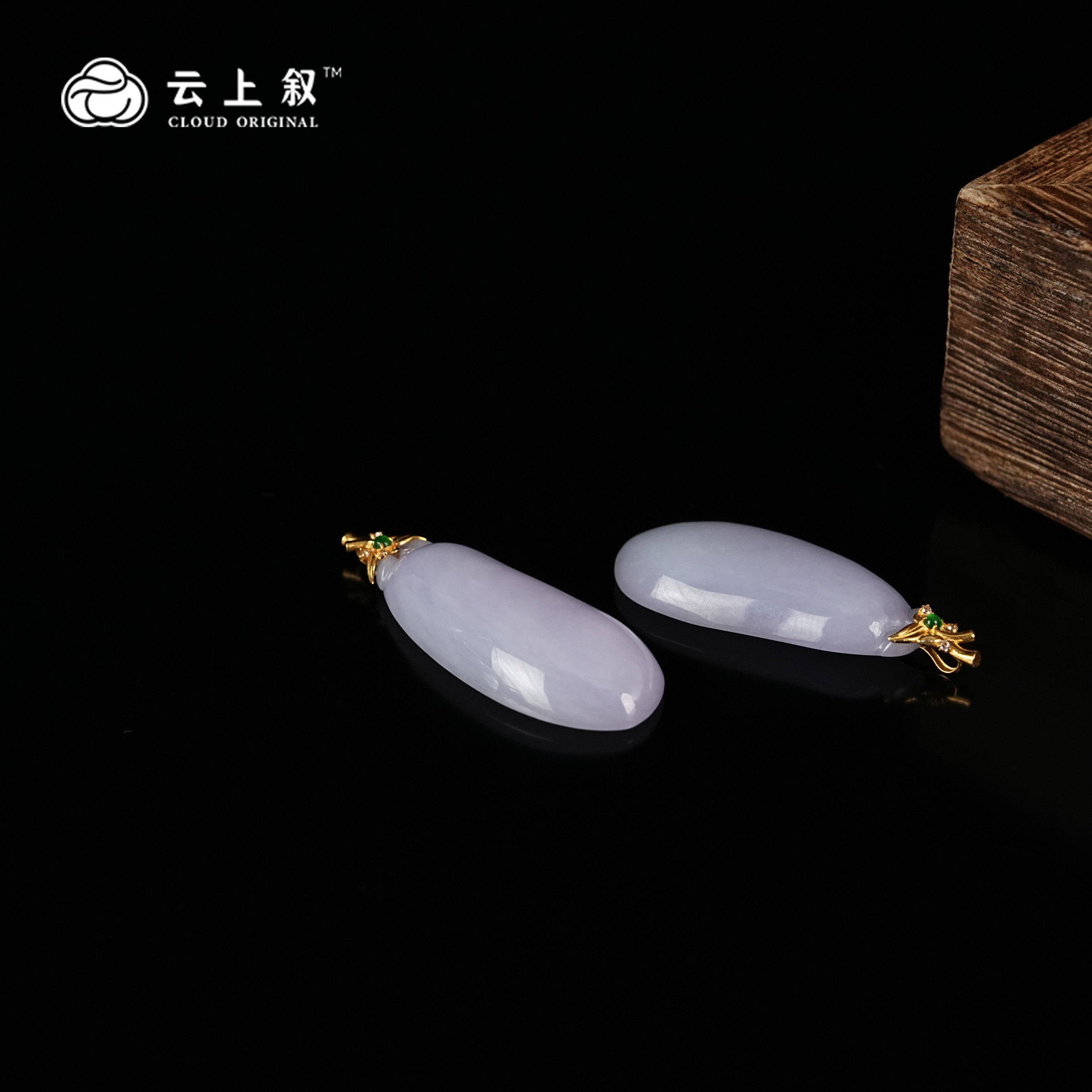 【云上叙】28 QJD03400175 18K金镶嵌翡翠吊坠-多样性发其一