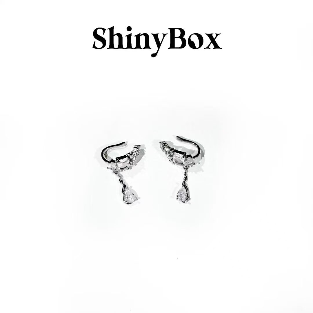 Shinybox幻影925银锆石耳夹