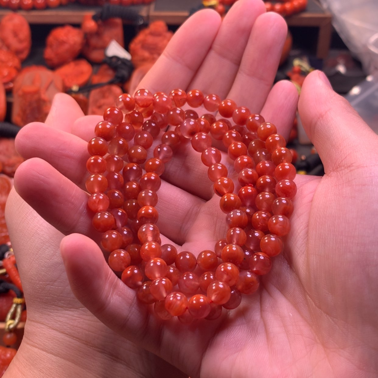 【闪购商品】未镶嵌多圈南红玛瑙