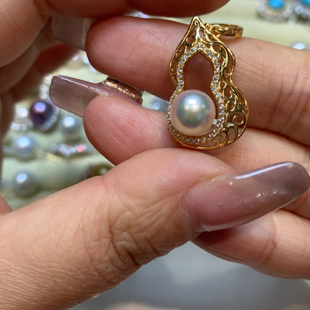 海水珍珠颈饰银S925镶嵌