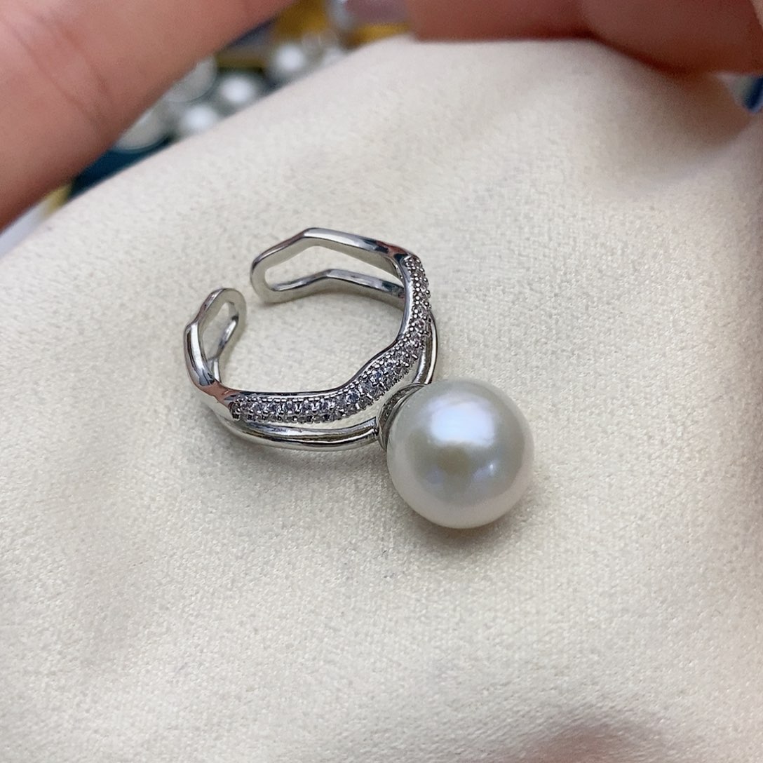 【闪购商品】淡水珍珠戒指合金45