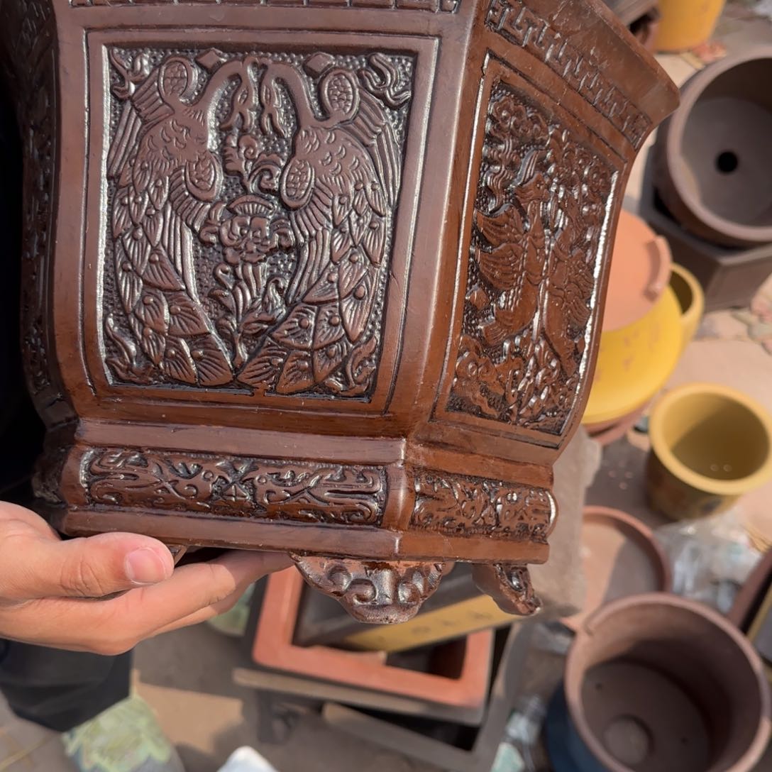 紫砂花盆口径26.22口径