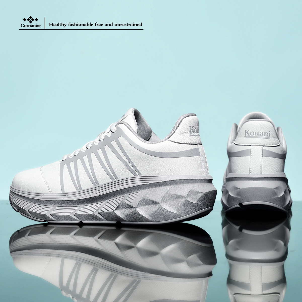 哥美伦亚缓震耐磨防滑通用篮球网球羽毛球鞋时尚百搭跑步鞋男款