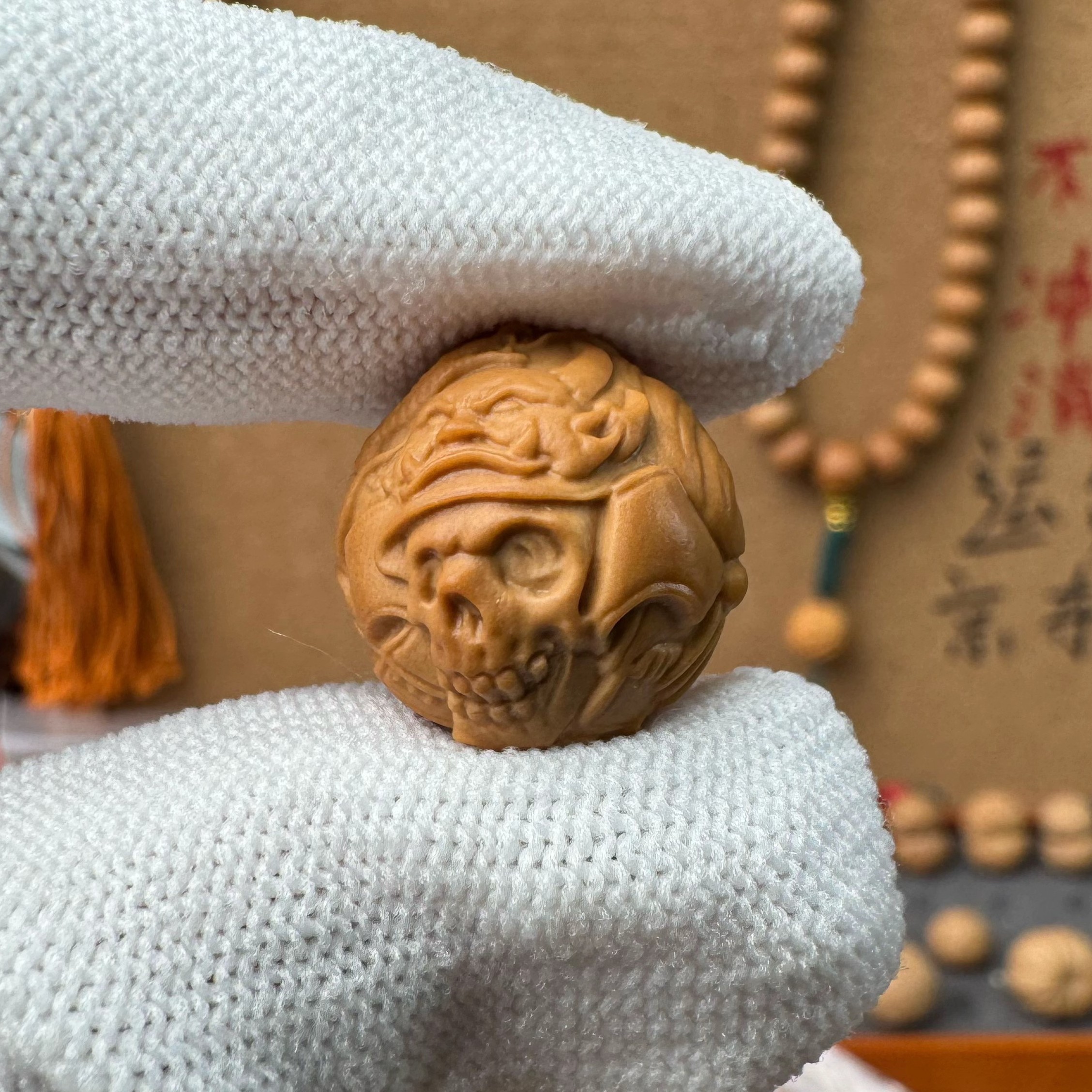 猴头核桃单颗雕刻【般若】尺寸17mm