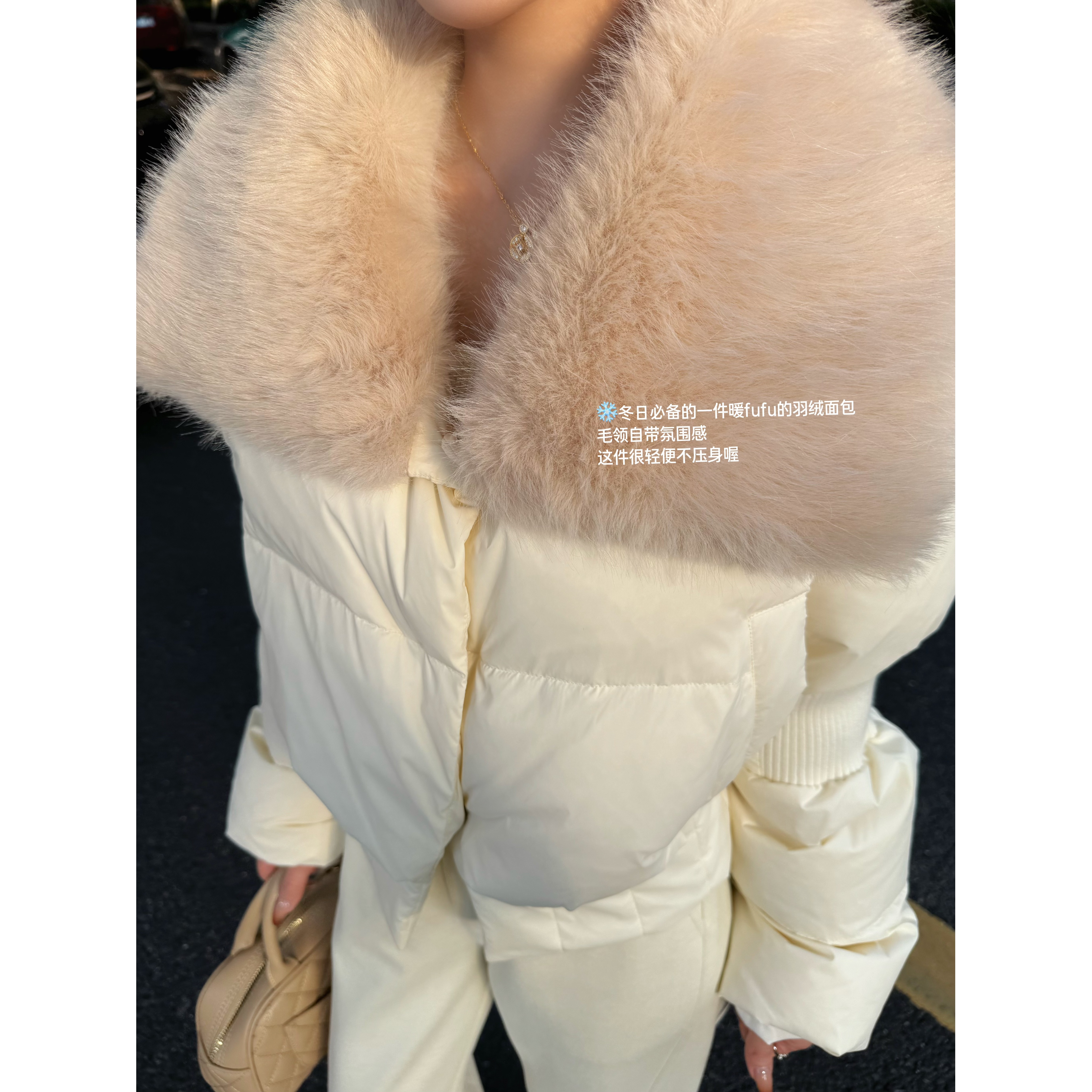 西恩定制●（冰岛时分）大毛领短款羽绒服外套LNQ5YRF6089