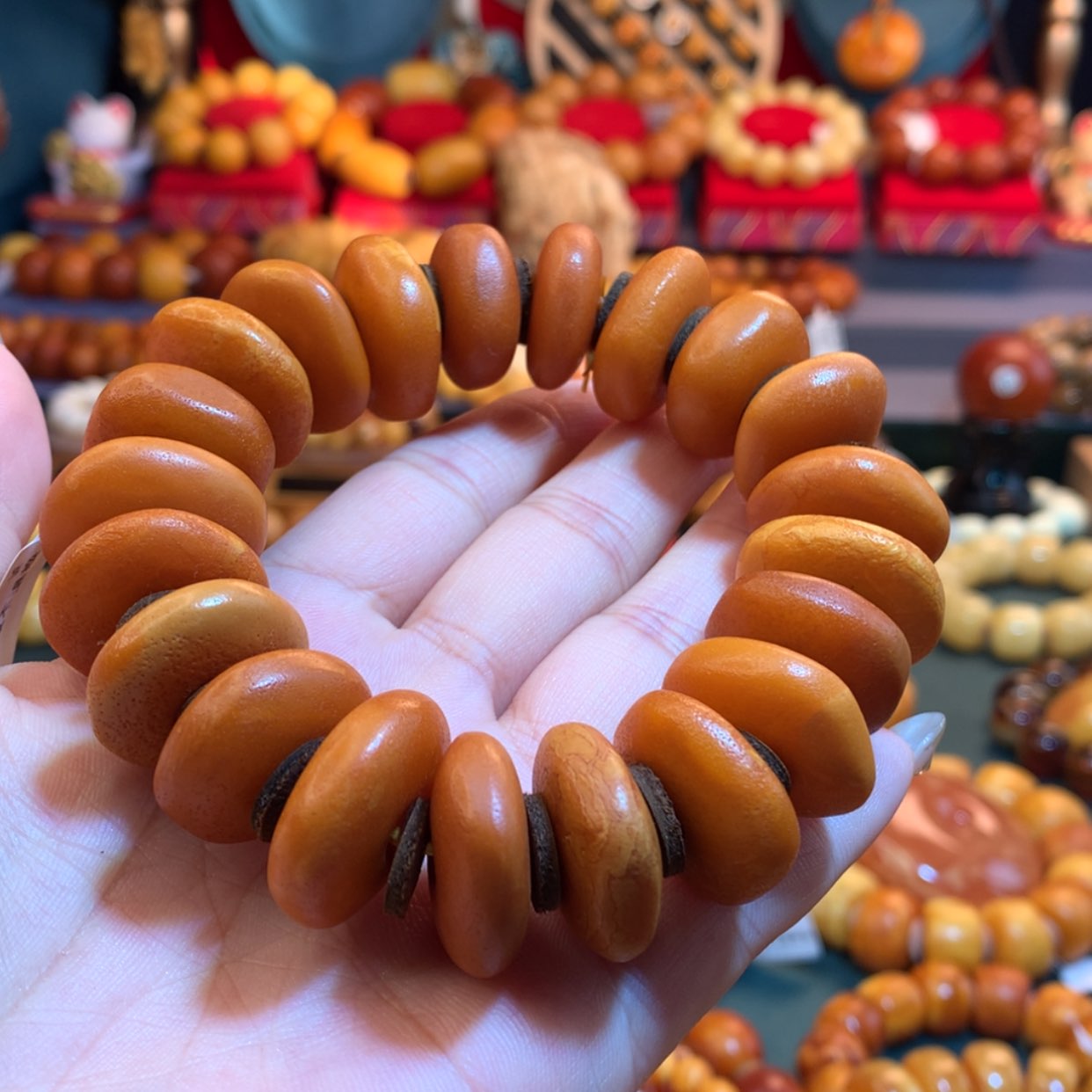 【闪购商品】蜜蜡手串未镶嵌浩**辰蜜蜡手串