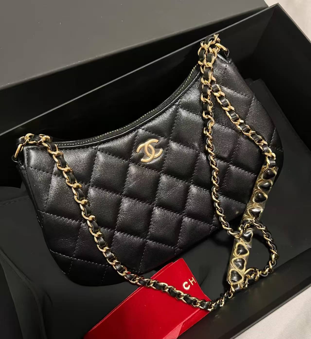 未使用 Chanel/香奈儿 多多奢品/香奈儿24P爱心链条Hobo/未使用