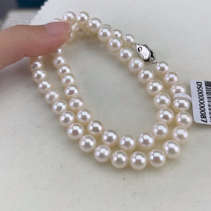 淡水珍珠银S925镶嵌颈饰8➕极光炫彩高品