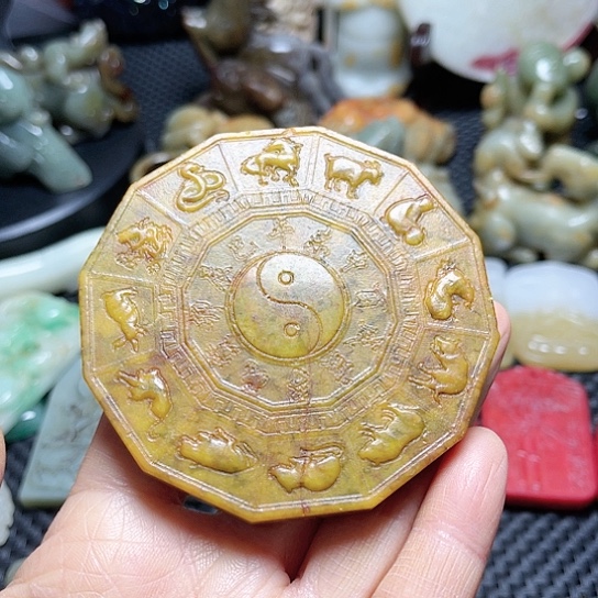 白玉菩提吊坠摆件