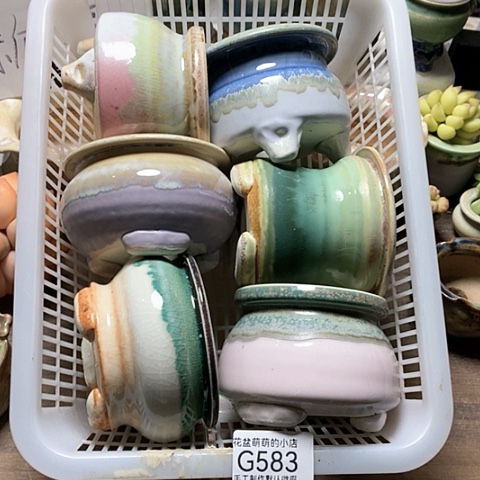 紫砂花盆583微瑕品口径7到8左右
