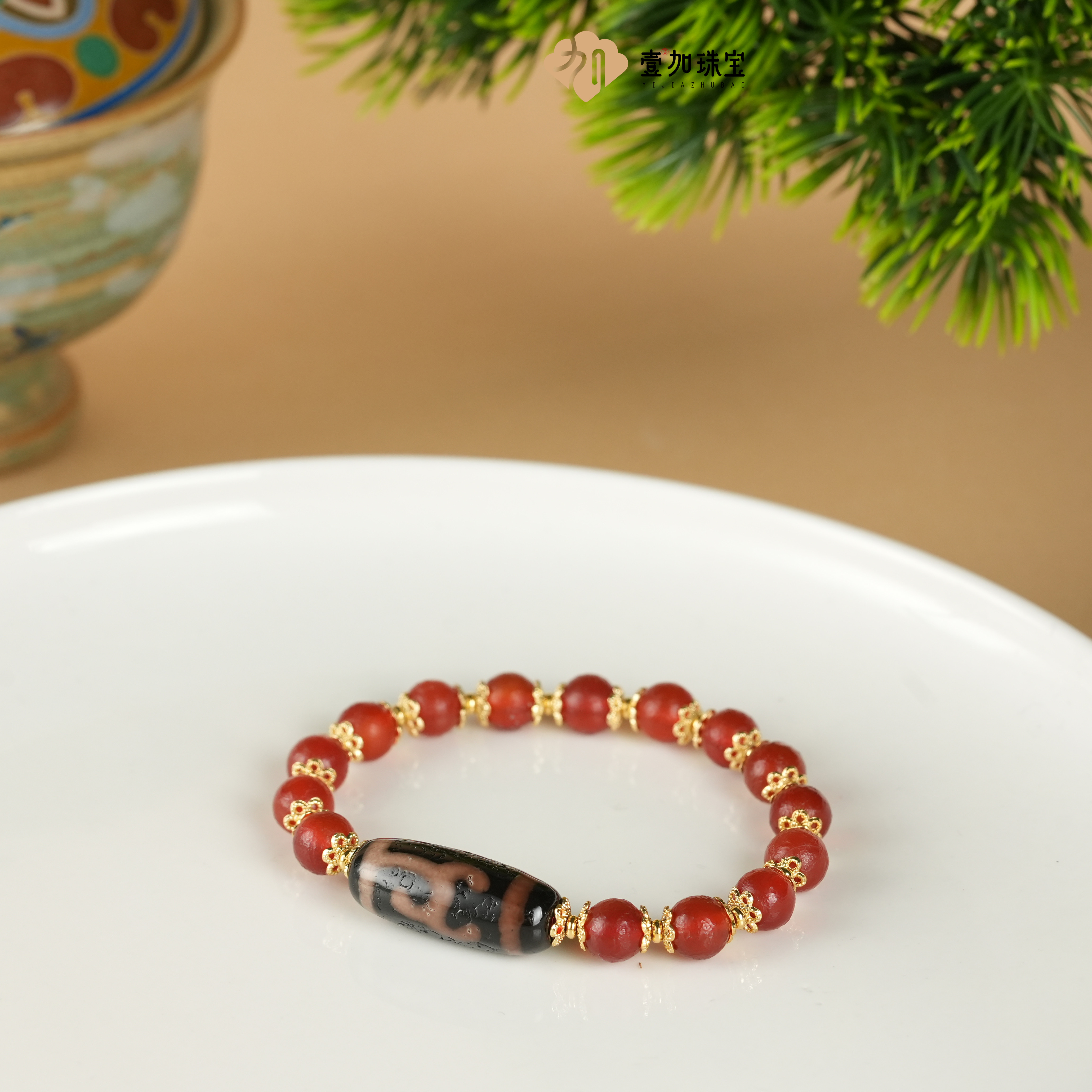 小青|手工设计度母玛瑙红手串多样性发一0947Z