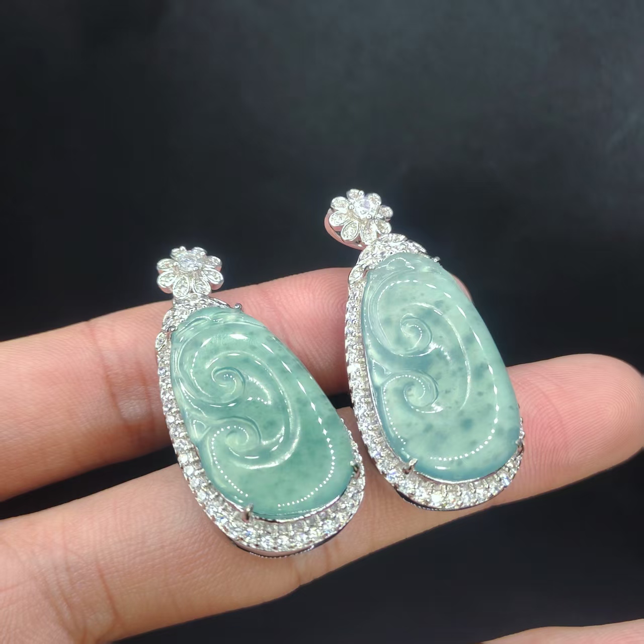 【龙龙严选】翡翠如意吊坠赠皮链C17【多样性发其一】约28-15mm