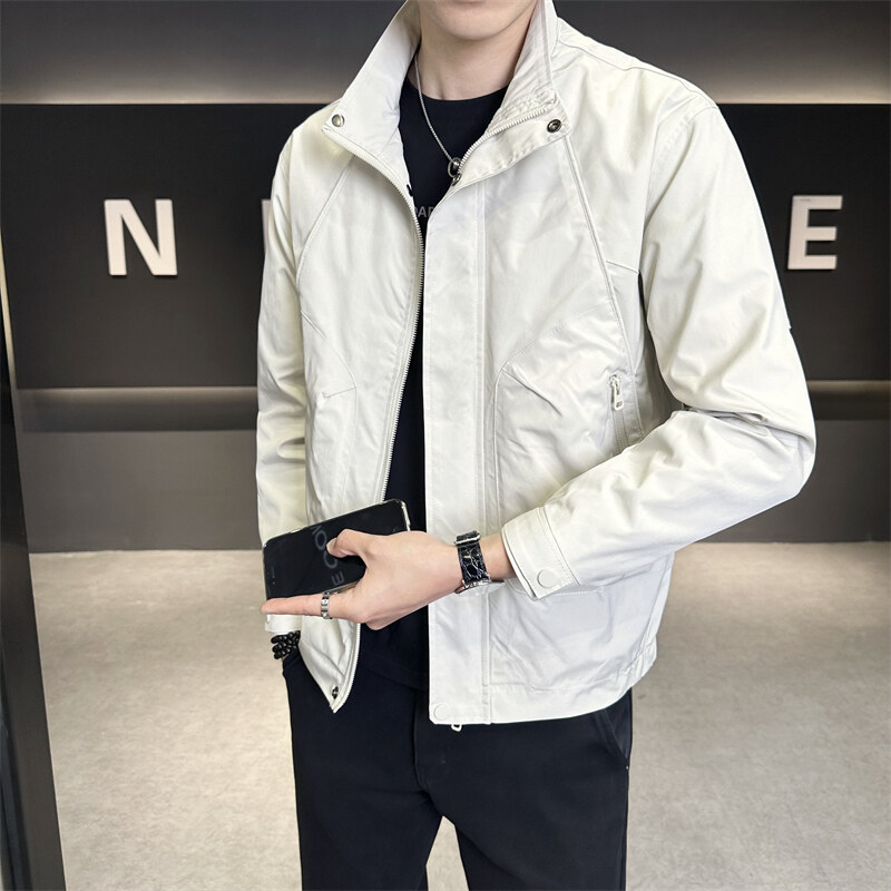 TUCANO/啄木鳥春秋季立领拼接透气印花夹克男装薄款百搭春季休闲