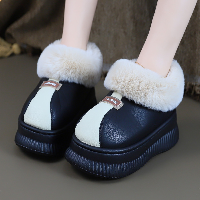 防水时尚包跟棉鞋女外穿加绒保暖厚底踩屎感2025秋季新款雪地靴