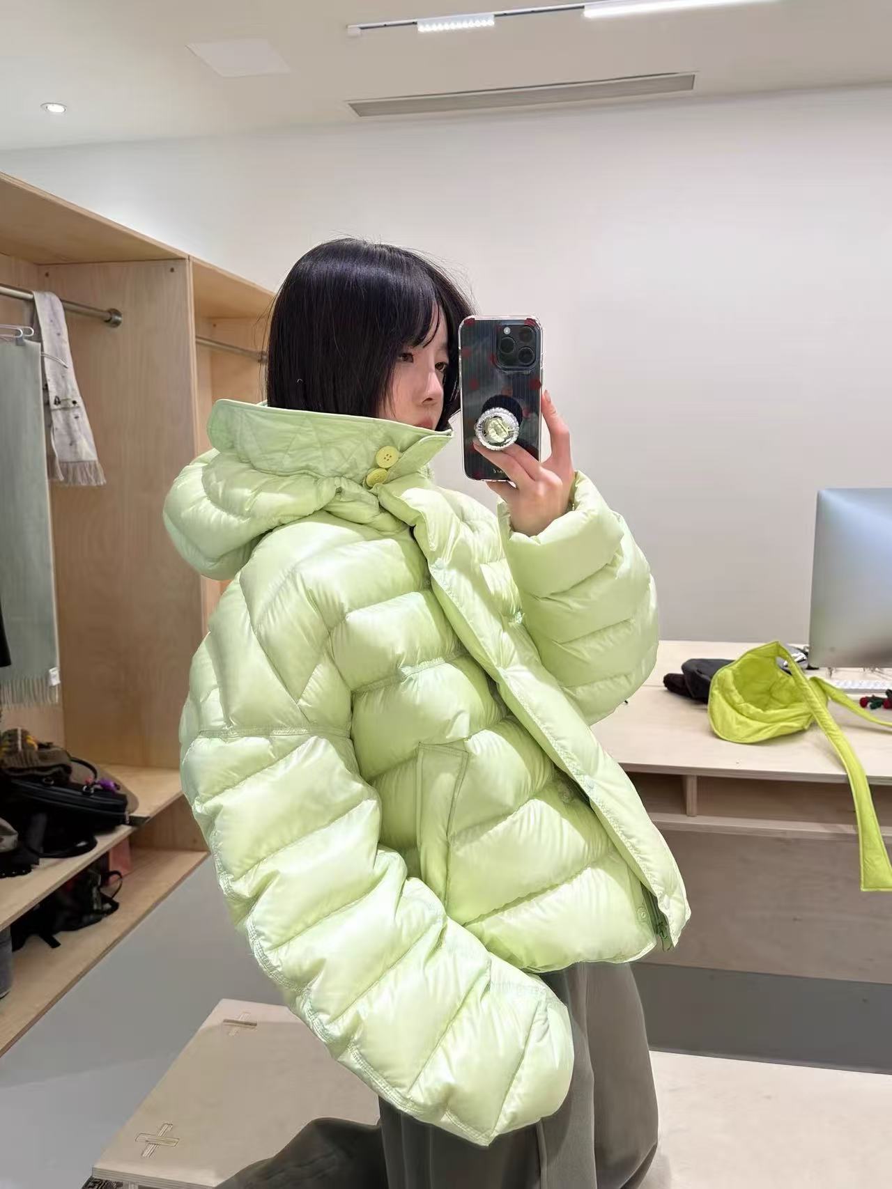 方方定制【豌豆泡芙】羽绒服女新款90鸭绒百搭纯色厚款冬季 F085