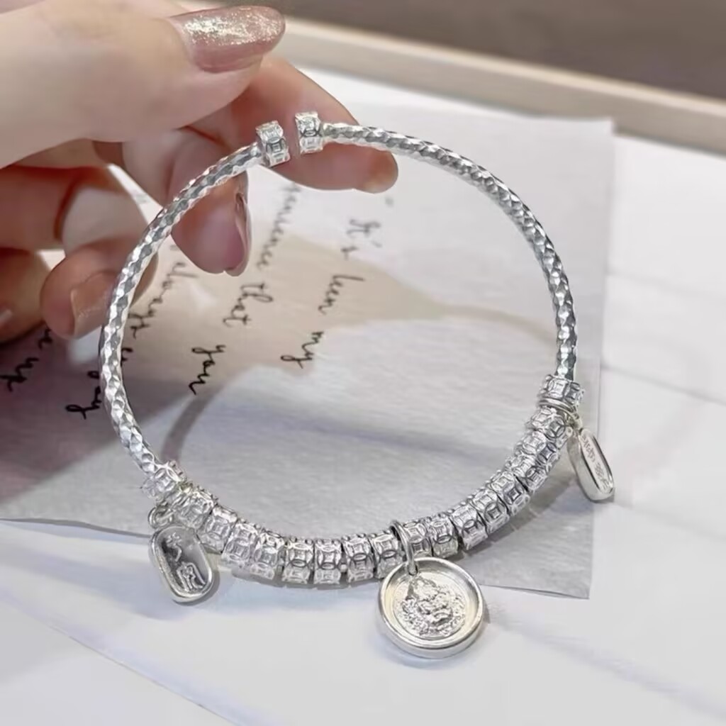 足银坊精品招财爆款手镯SK28