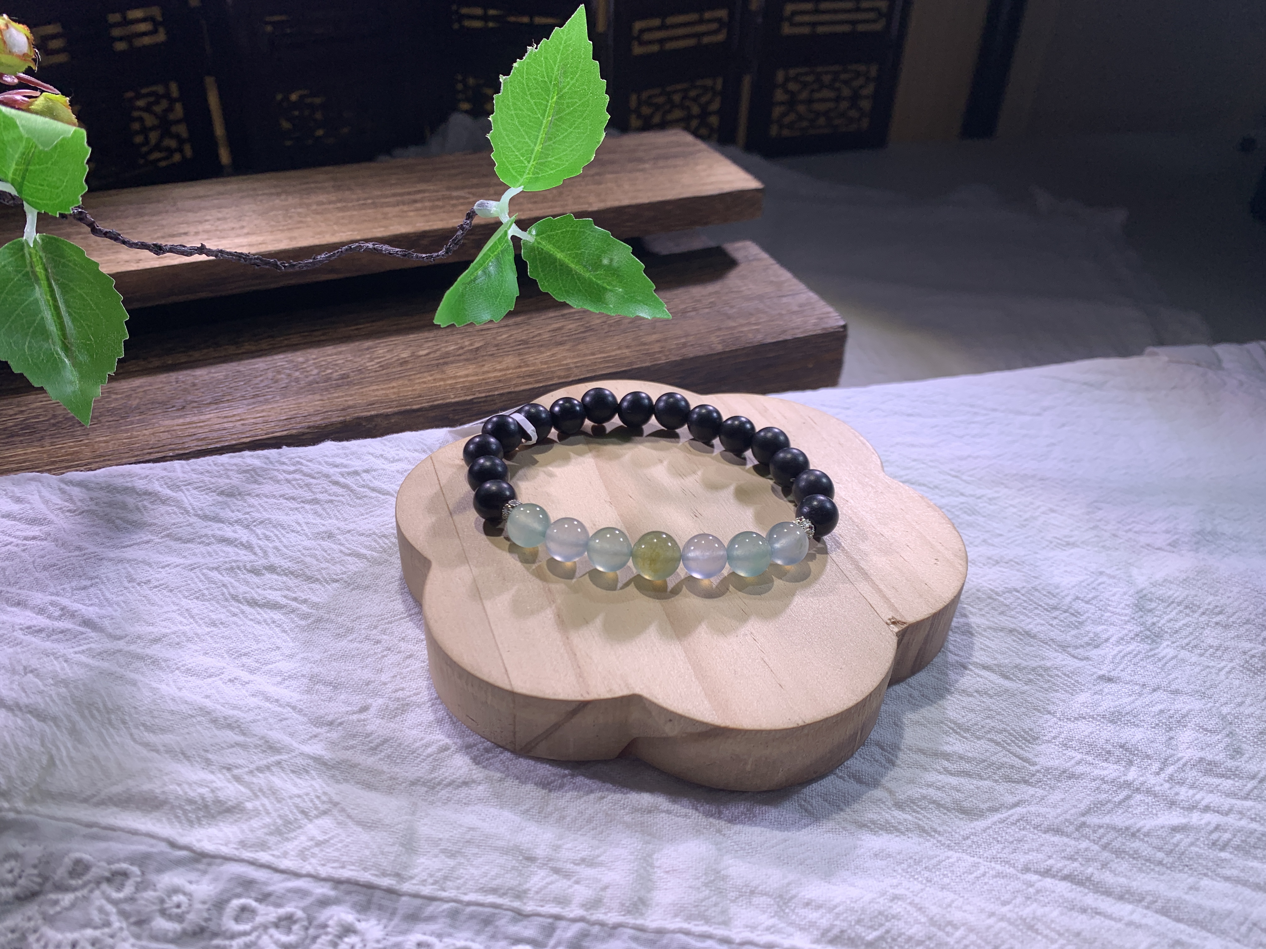 天然缅A货翡翠  高冰半串