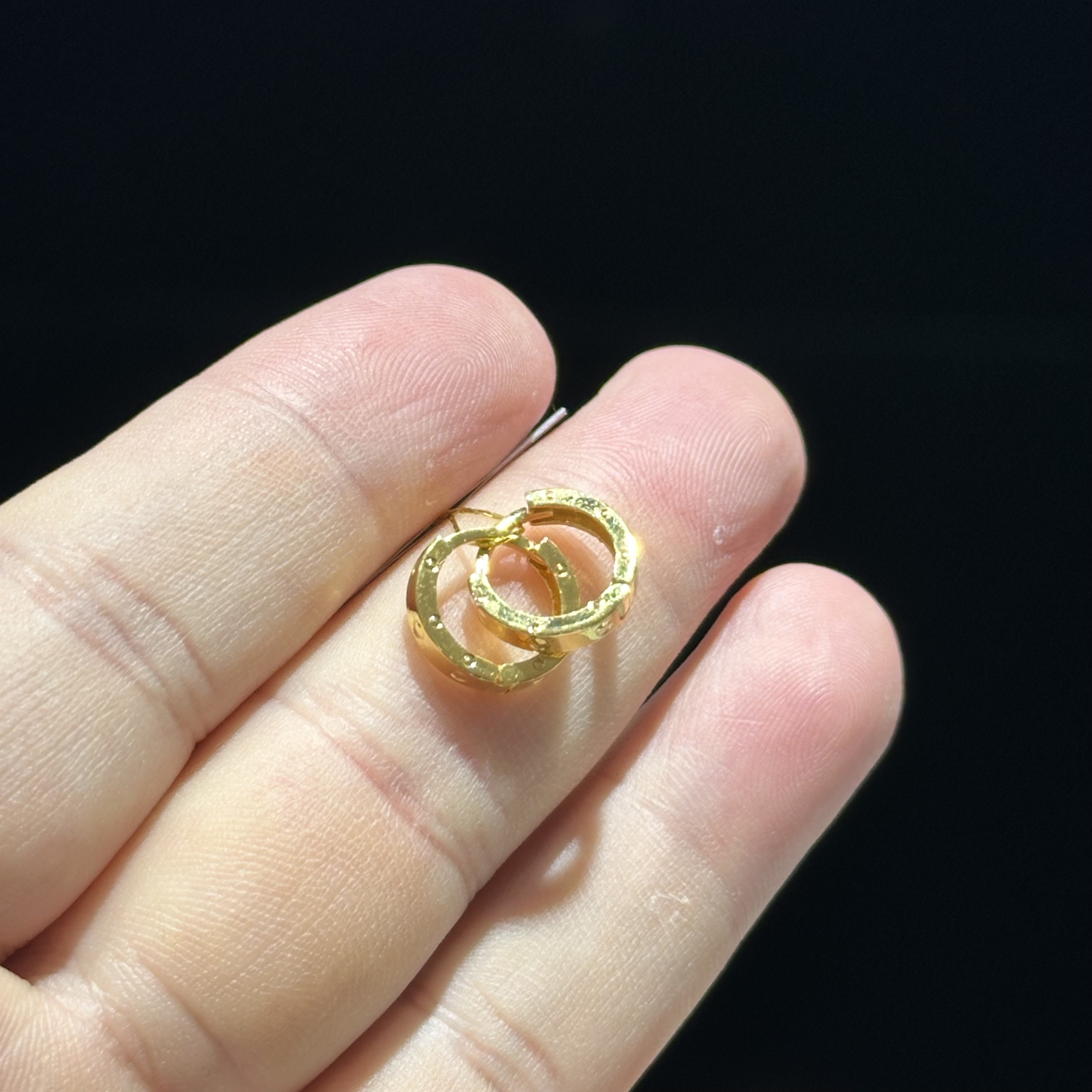 足金999 5G 隔圈耳扣 1.876