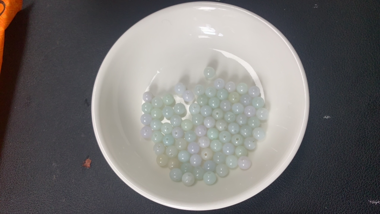 翡翠卡5mm40颗散珠多样性发货