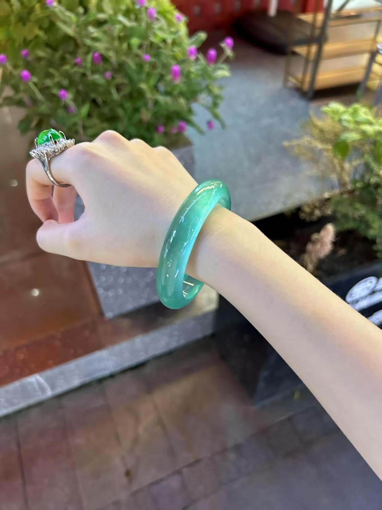 特色缅镯精品手工打磨抛光仙女镯多样性发其一A4