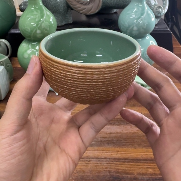 龙泉青瓷茶具微瑕4872