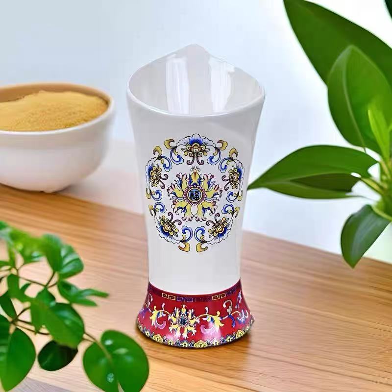 景德镇珐琅筷子桶陶瓷沥水中式收纳全瓷神器家用高档厨房新款